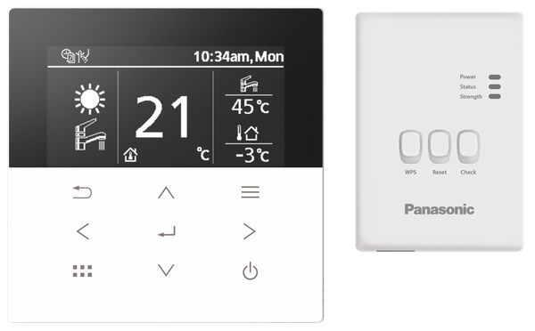 Remote control with Wi-Fi adapter (required for separate outdoor units). Series M.