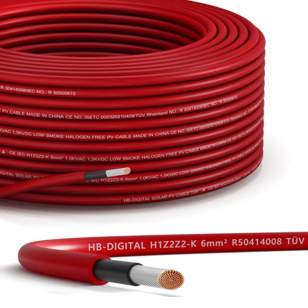 Solar cable red 6mm